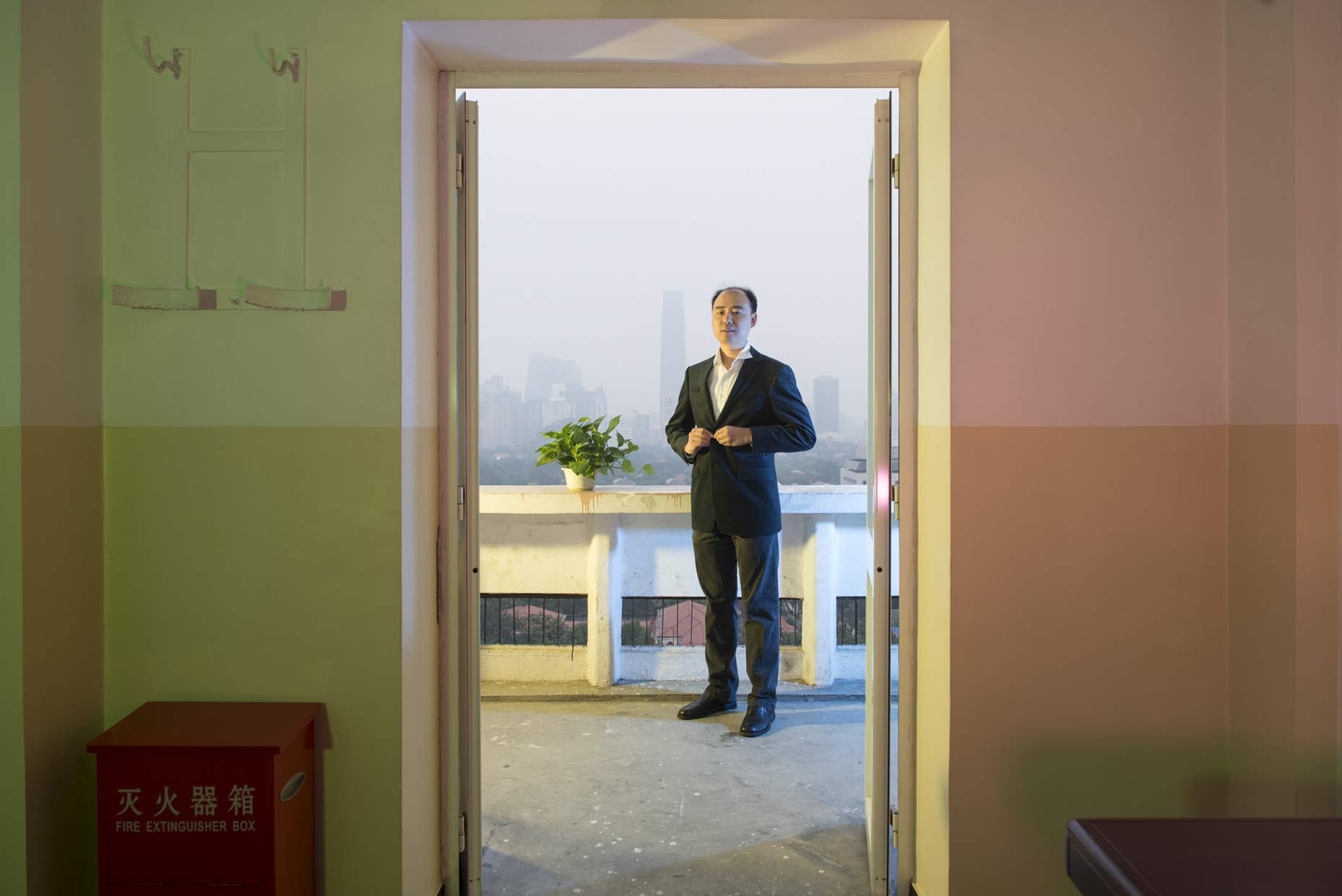 Portrait of Ma Jun, Environmentalist and Director of Institute of Public & Environmental Affairs by Photographer Stefen Chow | China Water Pollution Map | Wall Street Journal Innovators project | Portrait Photography | Beijing | China | Asia