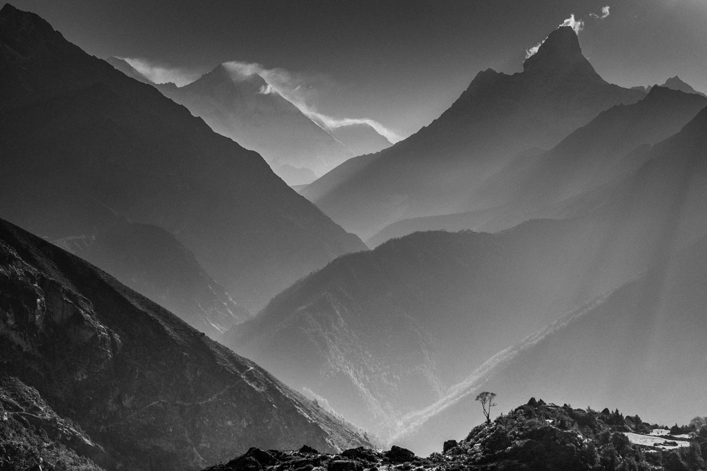 Traces | Mountain | Himalayas | Black and white | Landscape Photography | Stefen Chow